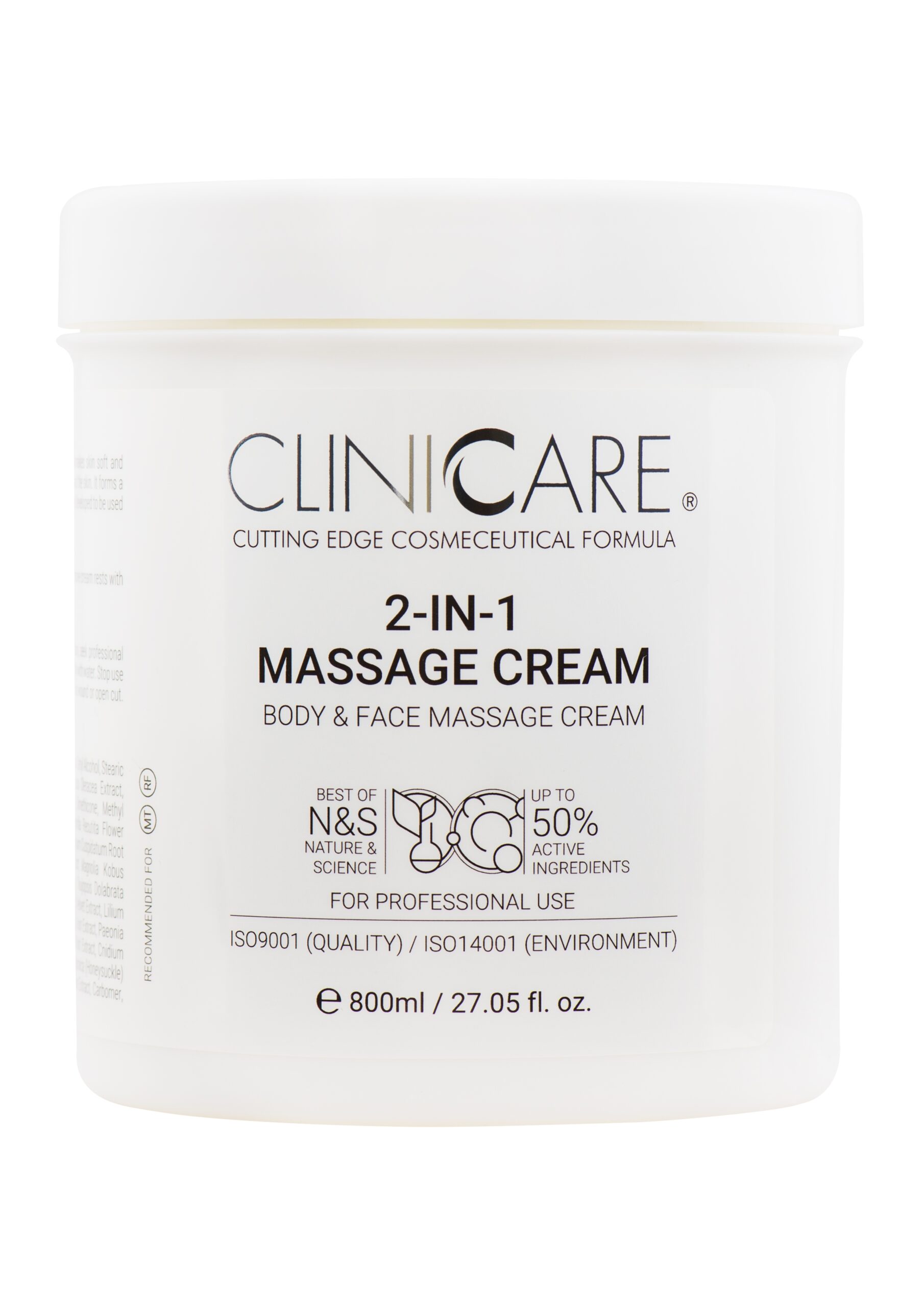 Cliniccare 2 In 1 Massage Cream 800ml Royal Cosmed Group